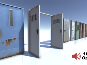 run down doors Model 3D