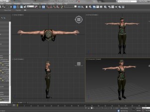 military woman 1 Modèle 3D