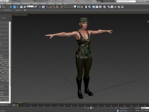 military woman 1 Modèle 3D