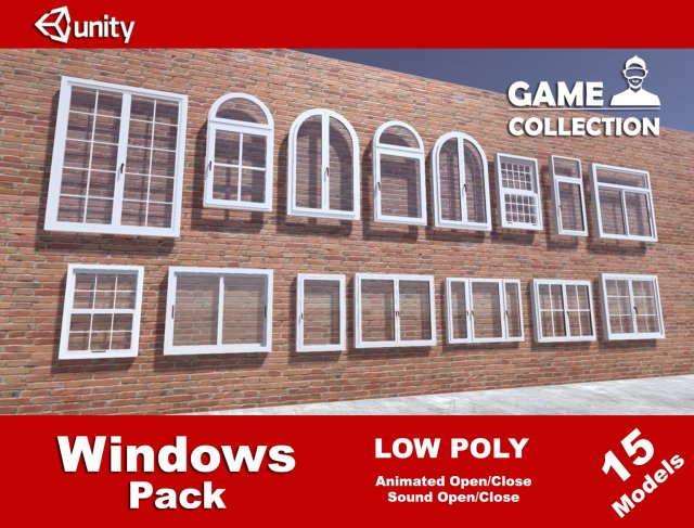 windows pack Modello 3D .c4d .max .obj .3ds .fbx .stl .blend 