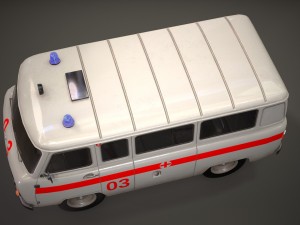 uaz 452 2206 ambulance Modello 3D