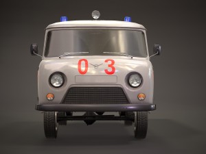 uaz 452 2206 ambulance Modello 3D