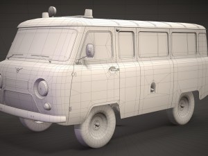 uaz 452 2206 ambulance Modello 3D