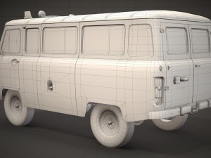 uaz 452 2206 ambulance Modello 3D