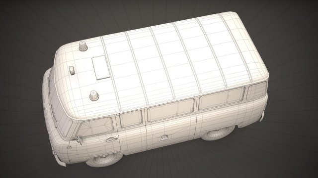 uaz 452 2206 ambulance 3D Модель in Фургон 3DExport