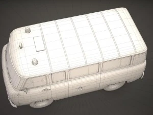uaz 452 2206 ambulance 3D Model