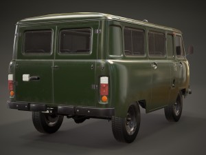 uaz 452 2206 military Model 3D