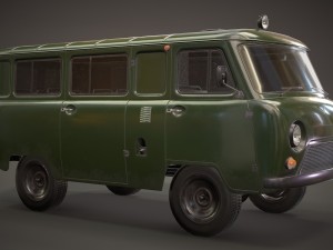 uaz 452 2206 military Model 3D