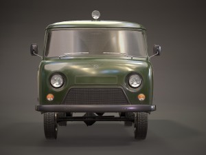 uaz 452 2206 military Model 3D