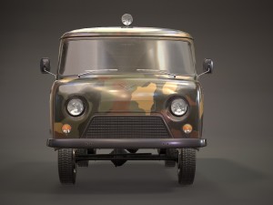 uaz 452 2206 military Model 3D