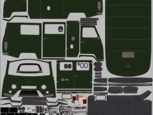 uaz 452 2206 military Model 3D