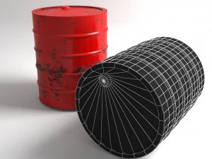 red barrel 3D Model