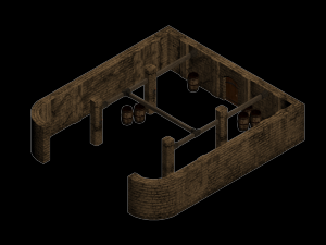 pack wall dungeon Model 3D