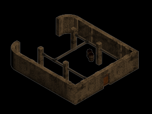 pack wall dungeon Model 3D