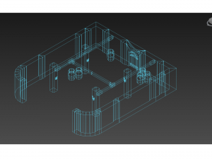 pack wall dungeon Model 3D