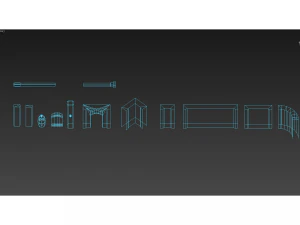 팩 벽 던전 3D 모델