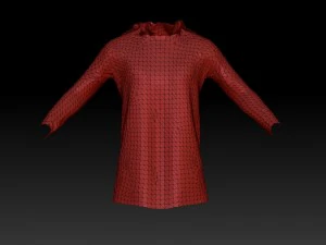 blouse long sleeve 3D Model