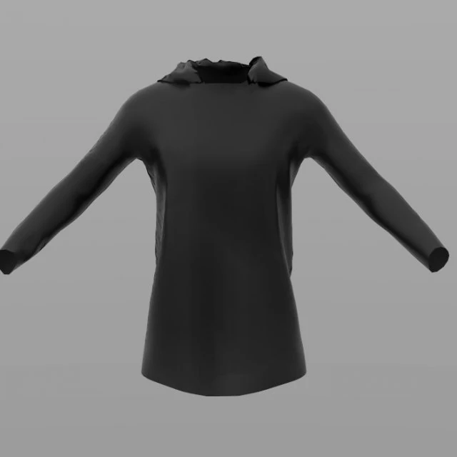 blouse long sleeve 3D Model .c4d .max .obj .3ds .fbx .stl .blend 