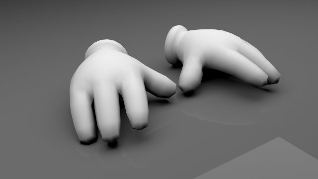glove hands 3D 模型 .c4d .max .obj .3ds .fbx .stl .blend 