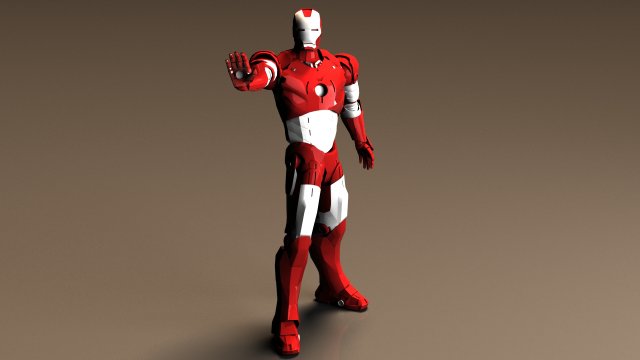 iron man 3D 模型 .c4d .max .obj .3ds .fbx .stl .blend