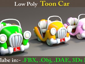 toon car 3Dモデル