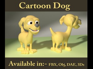 cartoon dog 3Dモデル