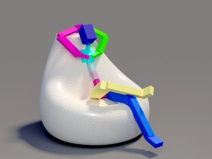 bean bag Model 3D