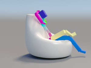 bean bag Model 3D