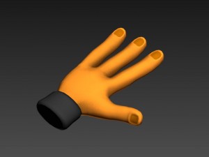 3 finger hand Modelo 3D