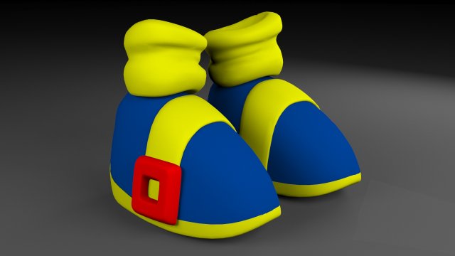 toon shoes 3D Модель .c4d .max .obj .3ds .fbx .stl .blend 