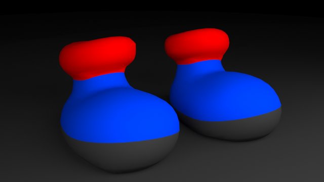 toon shoes 3D 모델 .c4d .max .obj .3ds .fbx .stl .blend 