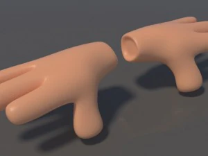 ręce rękawiczek z kresk&oacute;wek Model 3D