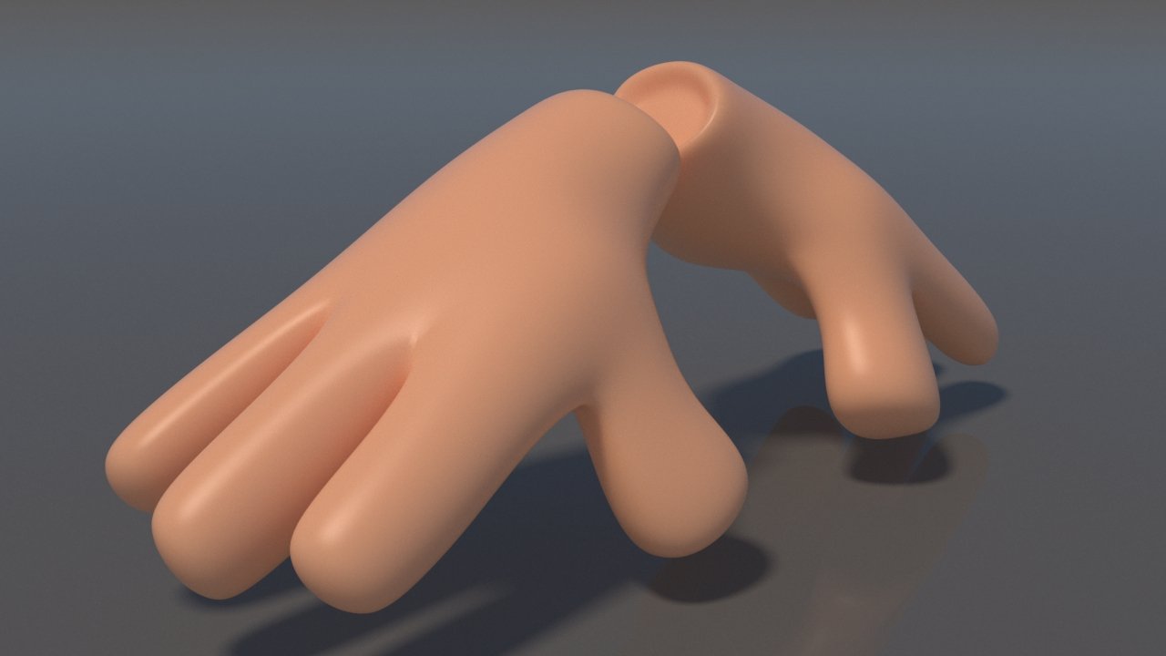 Cartoon Glove Hands 3dモデル In 骨格 3dexport