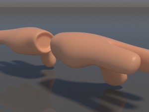 cartoon glove hands Modelo 3D