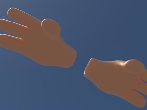 cartoon glove hands Modelo 3D