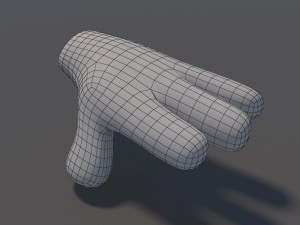 cartoon glove hands Modelo 3D