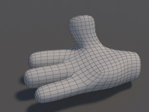 cartoon glove hands Modelo 3D