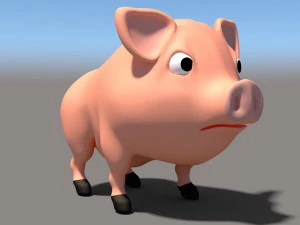 Cartoon-Schwein 3D Modell