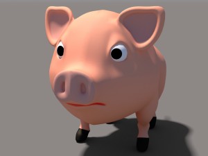 cartoon pig Modelo 3D