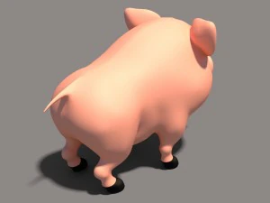cartoon pig 3D Model
