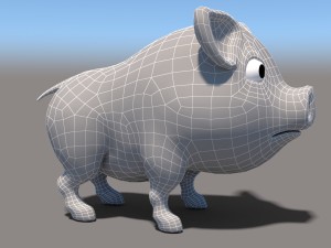 cartoon pig Modelo 3D