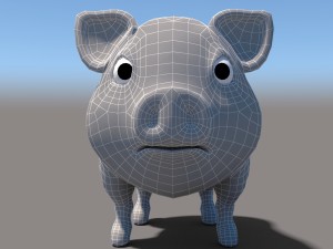 cartoon pig Modelo 3D