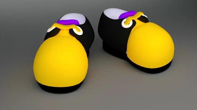 cartoon shoes 3D Model .c4d .max .obj .3ds .fbx .stl .blend