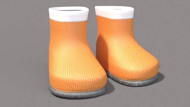 cartoon boots 3D 模型 .c4d .max .obj .3ds .fbx .stl .blend 