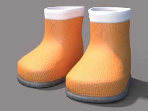 cartoon boots 3D 模型
