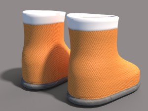 cartoon boots 3D 模型