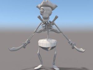 cartoon pirate skeleton Model 3D