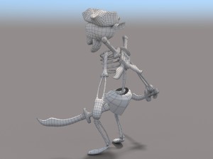 cartoon pirate skeleton Model 3D
