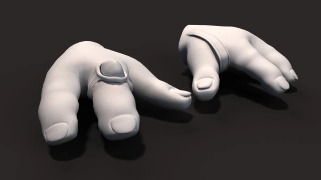 3d monter cartoon hand 3D Model .c4d .max .obj .3ds .fbx .stl .blend