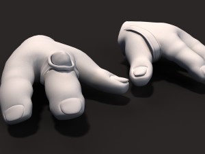 3d monter cartoon hand 3D-Modell